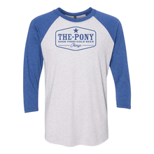 Load image into Gallery viewer, Unisex Tri-Blend 3/4 Pony Baseball Tee - The Pony Shop

