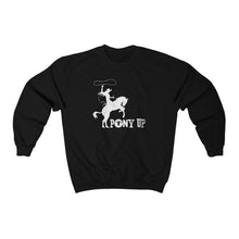 Load image into Gallery viewer, Black pony up sweatshirt
