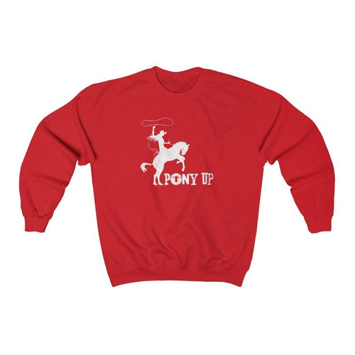 Red pony up sweatshirt
