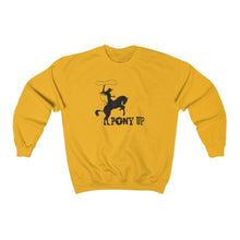 Load image into Gallery viewer, Gold pony up sweatshirt
