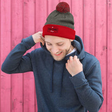 Load image into Gallery viewer, Red and Gray Pony Beanie - {{ The Pony Inn, Chicago}}

