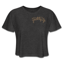 Load image into Gallery viewer, Giddy Up Crop Top - deep heather
